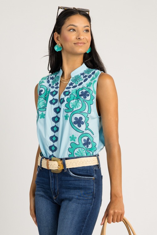 Hanna Embroidery Tank, Lt. Blue - 0616-51p.jpg