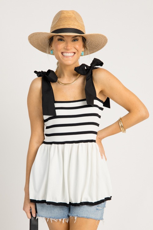 Bow Strap Stripe Knit Top - 0619-51.jpg