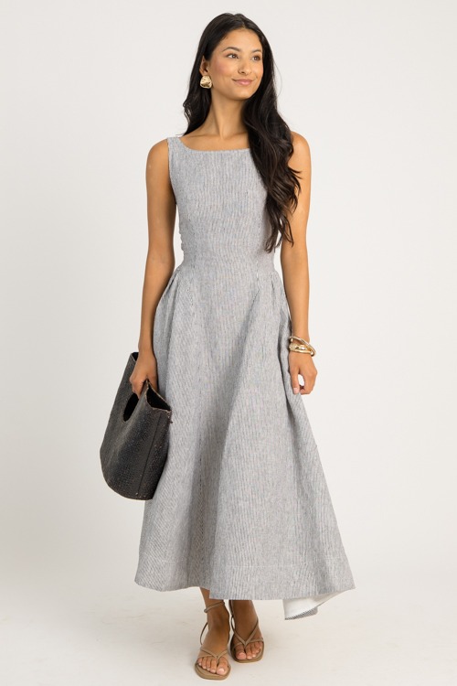 Pinstripe Linen Maxi, Black Whi - 0624-21.jpg