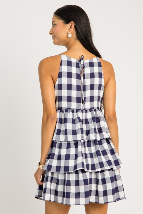 Gingham Ruffle Tier Dress, Navy - 0624-30.jpg