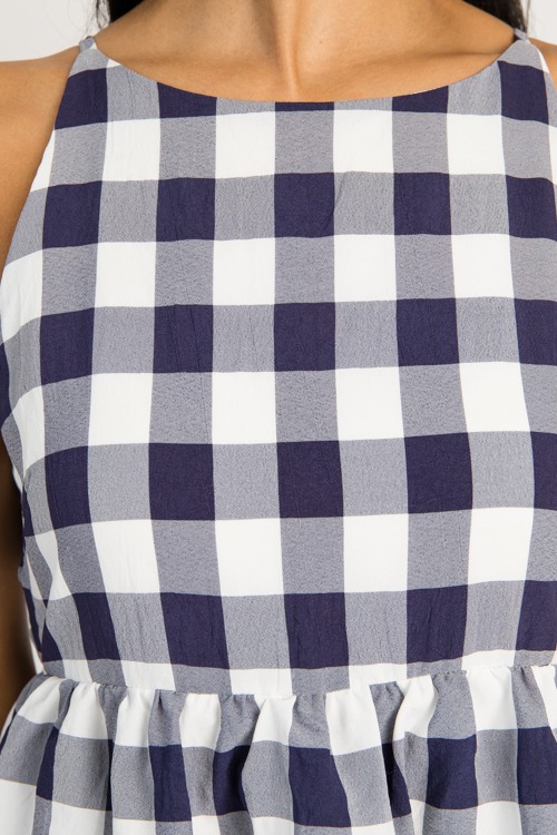 Gingham Ruffle Tier Dress, Navy - 0624-31.jpg