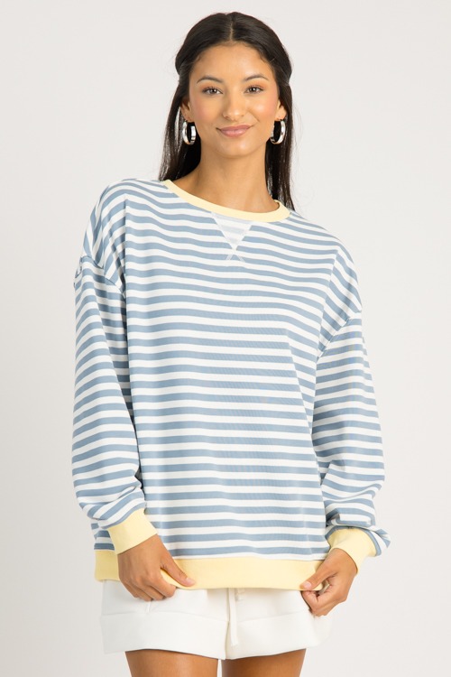 Stripe Rib Trim Sweatshirt, Antique Blue - 0625-111.jpg