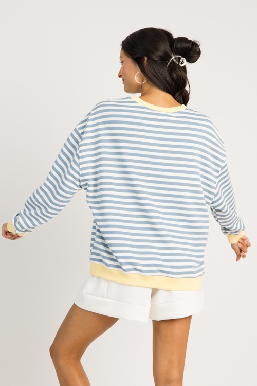 Stripe Rib Trim Sweatshirt, Antique Blue - 0625-112.jpg