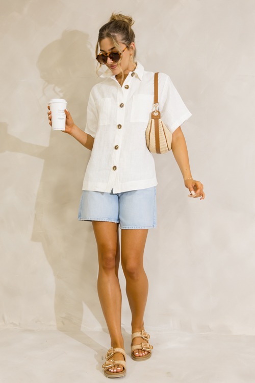 Short Sleeve Linen Shirt, Off W - 0627-320p.jpg