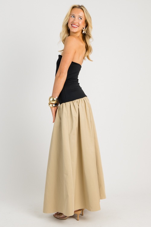 Strapless Colorblock Maxi, Blac - 0701-3-Edit.jpg