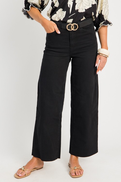 Raw Hem Wide Leg Pants, Black - 0701-35p.jpg