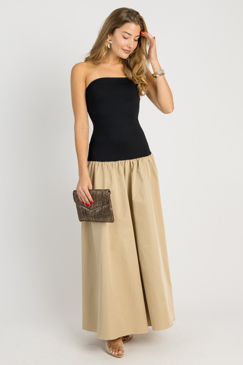 Strapless Colorblock Maxi, Blac - 0701-5.jpg