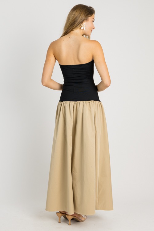 Strapless Colorblock Maxi, Blac - 0701-7.jpg