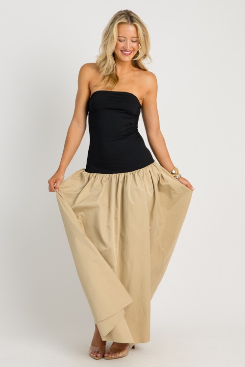 Strapless Colorblock Maxi, Blac - 0701-9-Edit.jpg