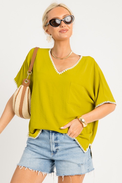 Stitch Accent Blouse, Avocado - 0707-51p-Edit.jpg