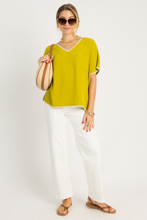 Stitch Accent Blouse, Avocado - 0707-53.jpg