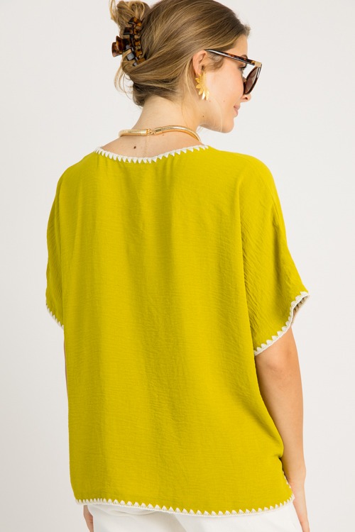 Stitch Accent Blouse, Avocado - 0707-55.jpg