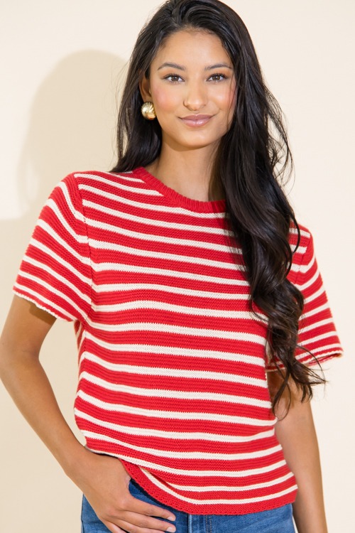 Striped Button Sweater, Red Taupe - 0711-119p.jpg