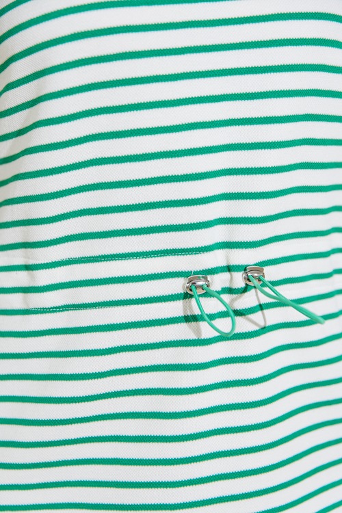 Striped Cinch Waist Dress, Green - 0711-283.jpg