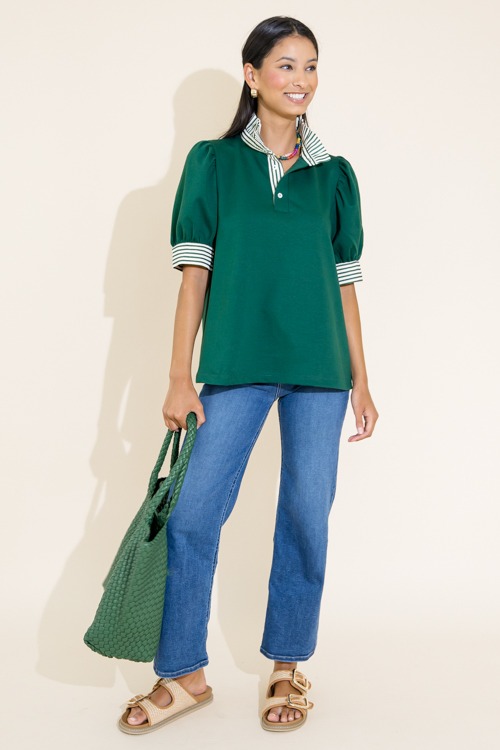 Preppy Stripe Top, Hunter Green - 0711-326p.jpg