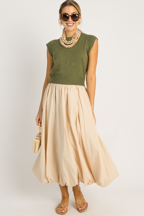 Bubble Hem Maxi Skirt, Beige - 0721-11.jpg
