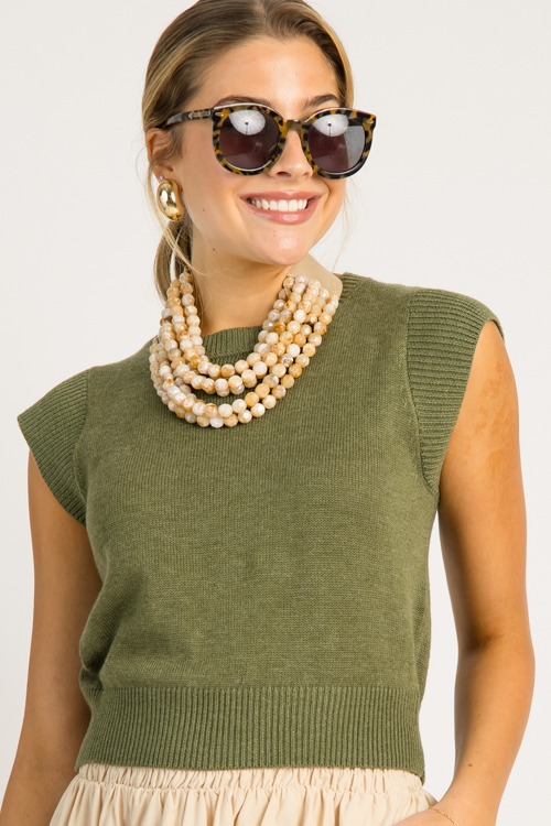 Cap Sleeve Sweater Top, Lt Oliv - 0721-8p.jpg