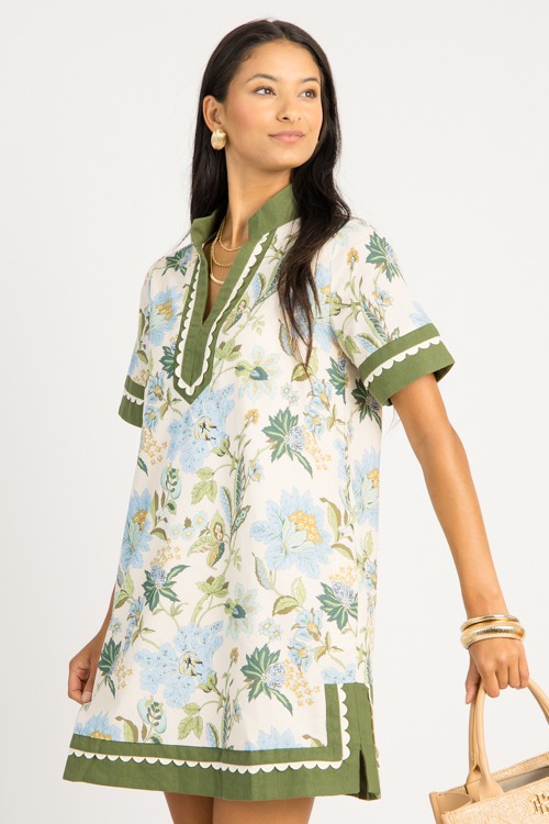 Floral Scallop Border Dress,Ecr - 0724-36.jpg