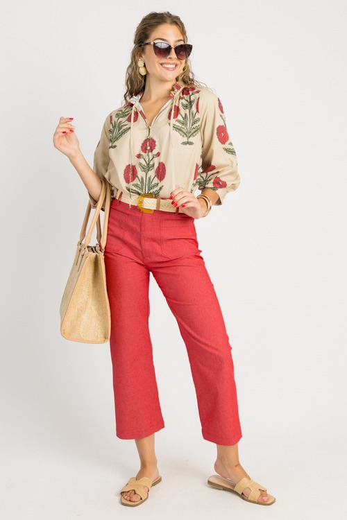 Block Print Button Top, Ecru - 0725-16p.jpg