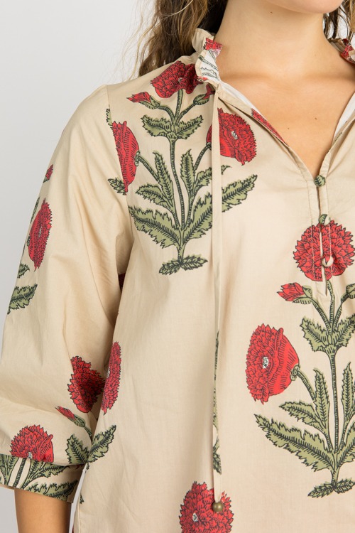 Block Print Button Top, Ecru - 0725-19.jpg