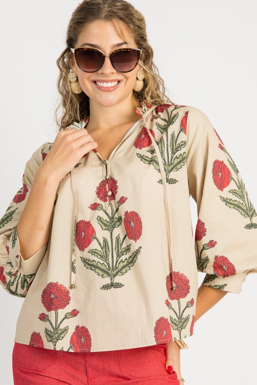 Block Print Button Top, Ecru - 0725-20.jpg