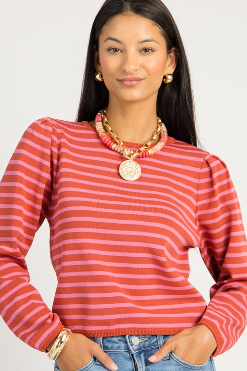 Casey Stripe Sweater, Red/Pink - 0728-24.jpg