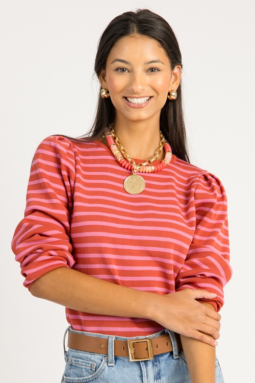 Casey Stripe Sweater, Red/Pink - 0728-28.jpg