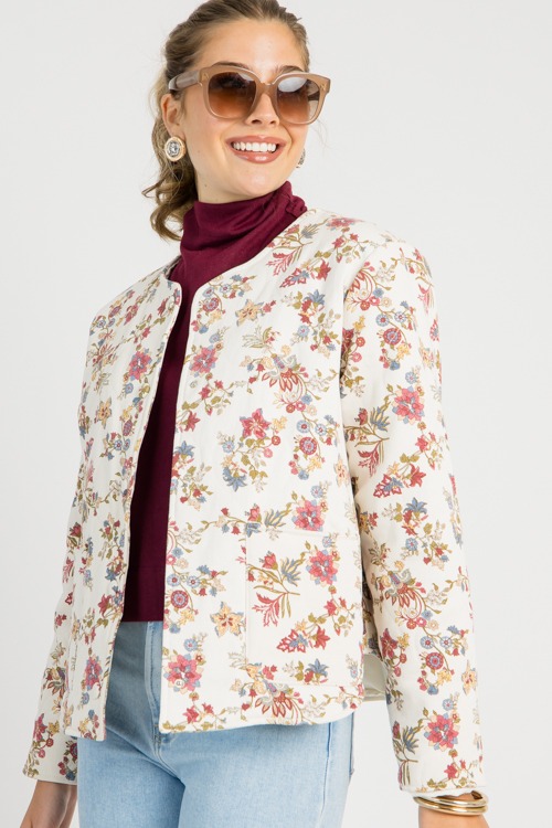 Floral Twill Jacket, Ivory Multi - 0729-104h.jpg