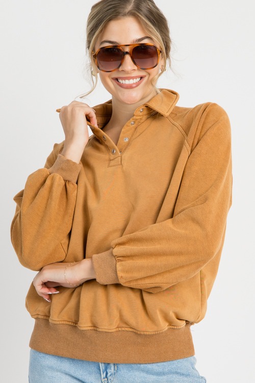 Terry Collared Sweatshirt, Caramel - 0729-27p.jpg