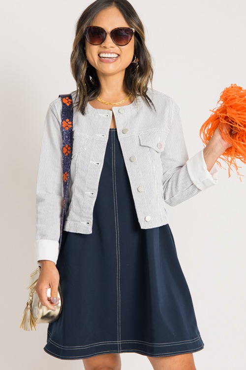 Striped Collarless Jacket - 0731-180.jpg