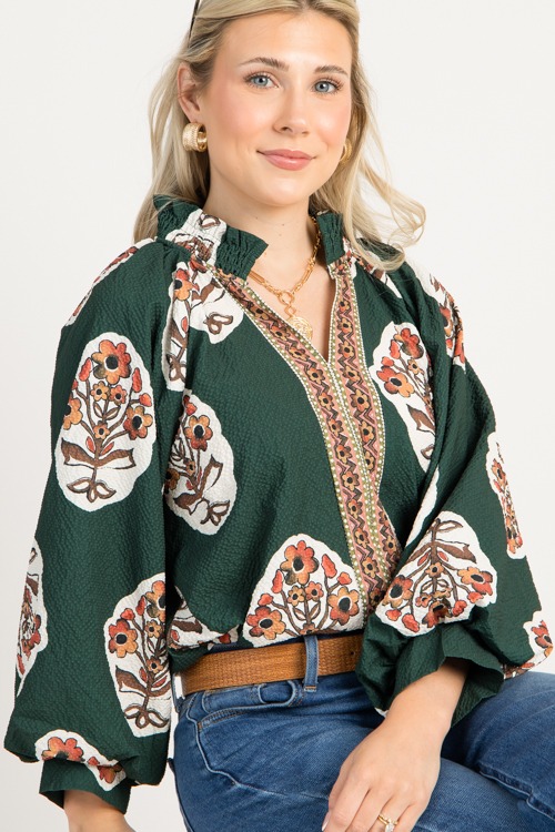 Border Print Bloom Top, Forest - 0731-22p.jpg