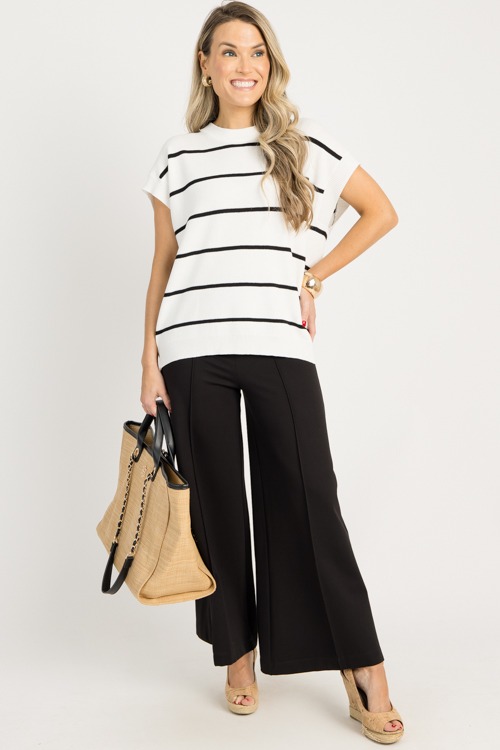 Simone Stripe Sweater, White/Black - 0804-73h.jpg