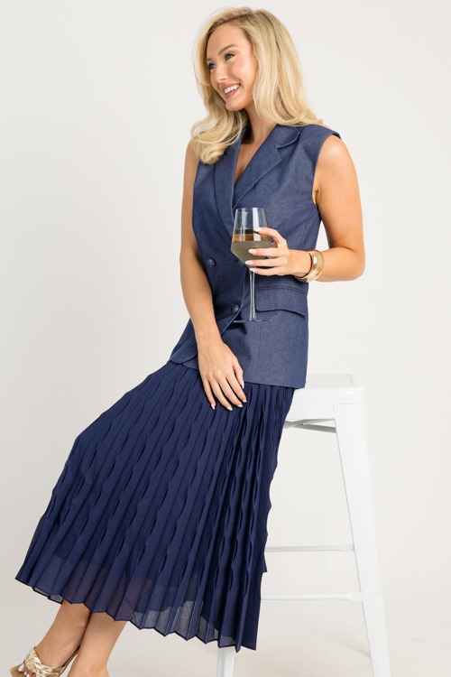 Vest Dressed Pleated Maxi, Navy - 0805-97p.jpg