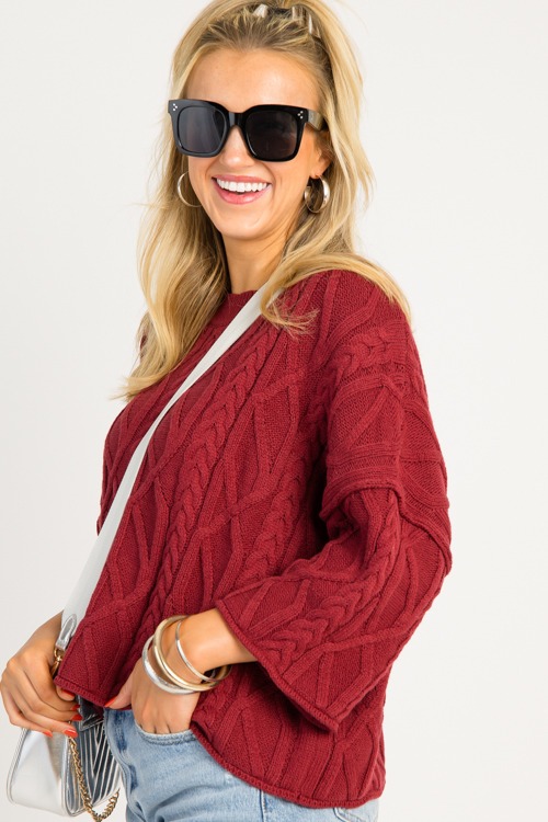 Daya Cable Sweater, Burgandy - 0806-44p.jpg