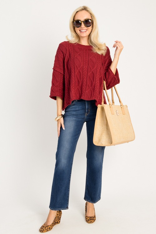 Daya Cable Sweater, Burgandy - 0806-45h.jpg