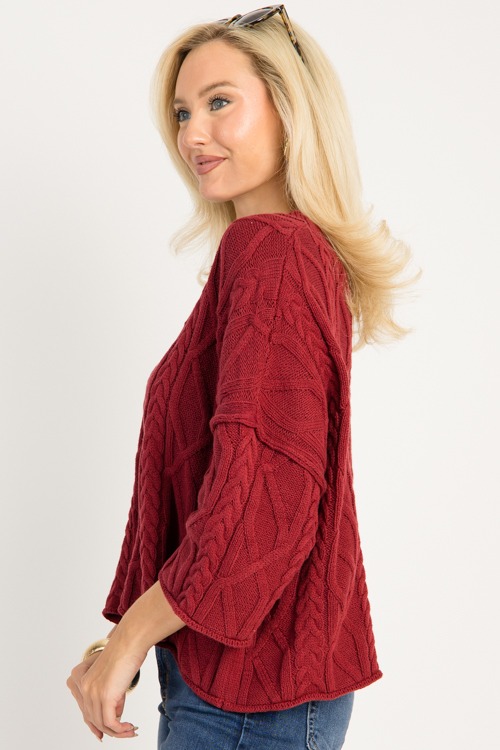 Daya Cable Sweater, Burgandy - 0806-47.jpg