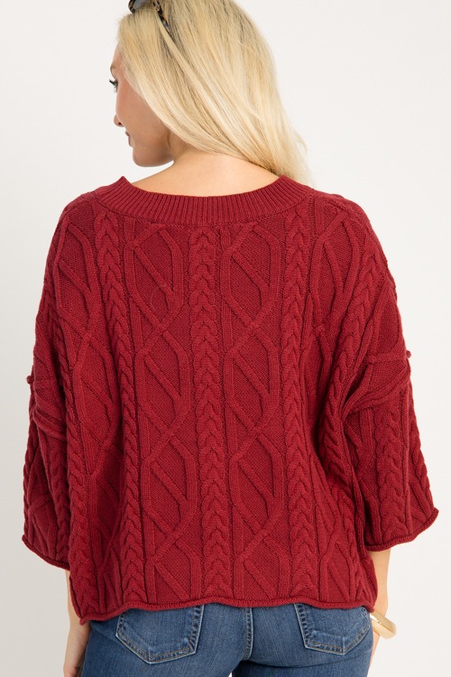 Daya Cable Sweater, Burgandy - 0806-48.jpg