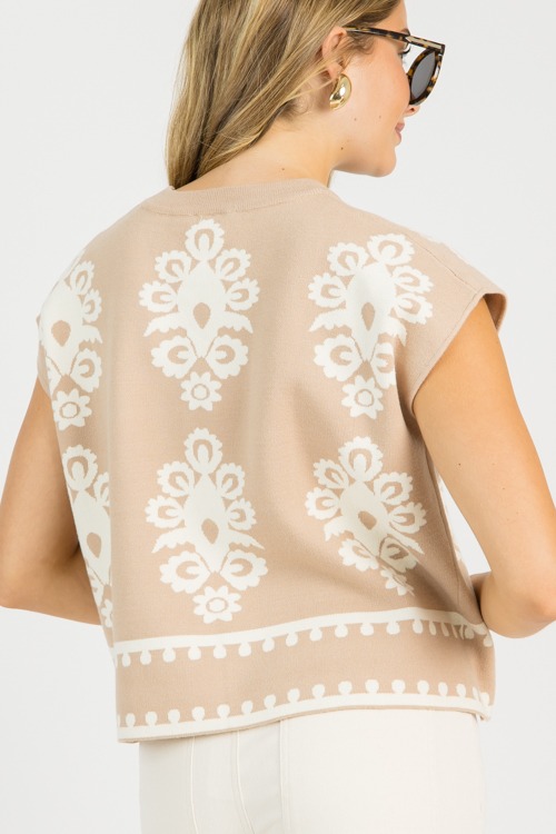 Maya Printed Sweater, Taupe - 0808-116h.jpg