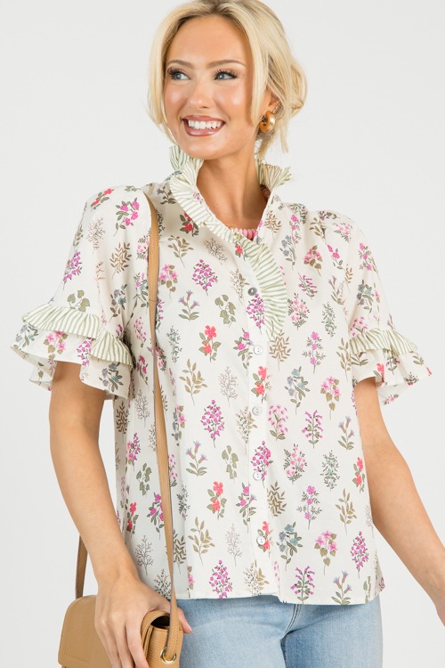 Floral Stems Stripe Top, Cream - 0808-63p.jpg
