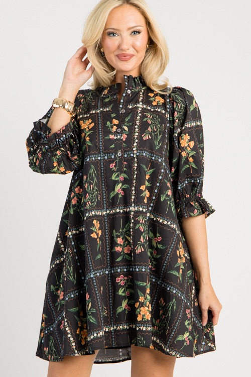 Botanic Blocks Swing Dress, Bla - 0811-100.jpg