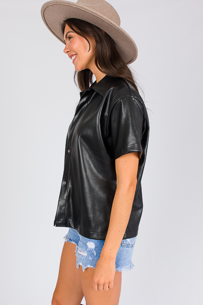 Buttery Leather Button Up