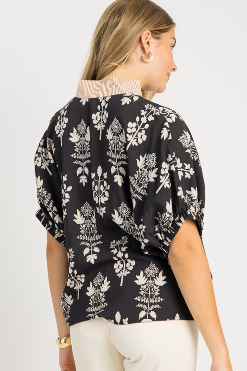 Kya Floral Stripe Top, Black - 0811-37.jpg