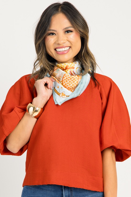 Solid Textured Blouse, Amber - 0813-122h.jpg