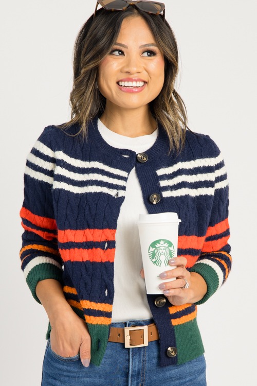 Multi Stripe Cable Cardi, Navy - 0813-64.jpg