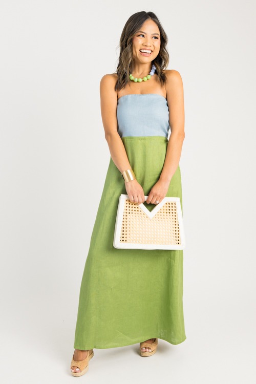 Acrylic Beaded Necklace, Blue/Lime - 0820-3.jpg