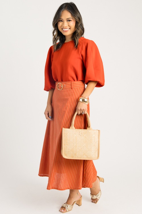 Buckle Up Stripe Skirt, Orange - 0820-46.jpg