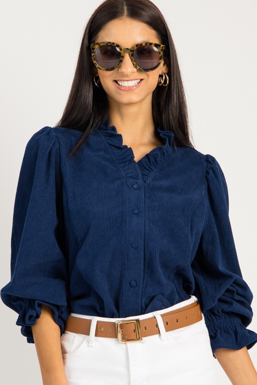 Corduroy Button Top, Navy - 0825-66p.jpg
