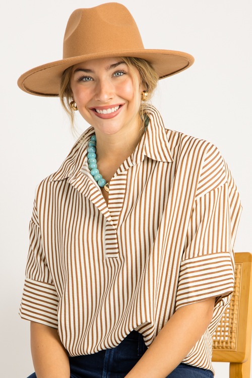 Oversized Stripe Top, Brown - 08270_605p.jpg