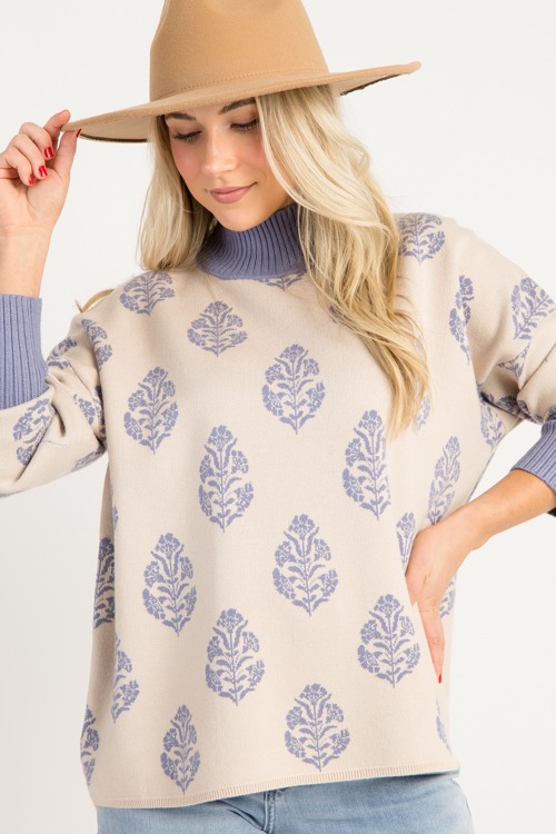 Floral Block Print Sweater, Ecru - 0828-59.jpg