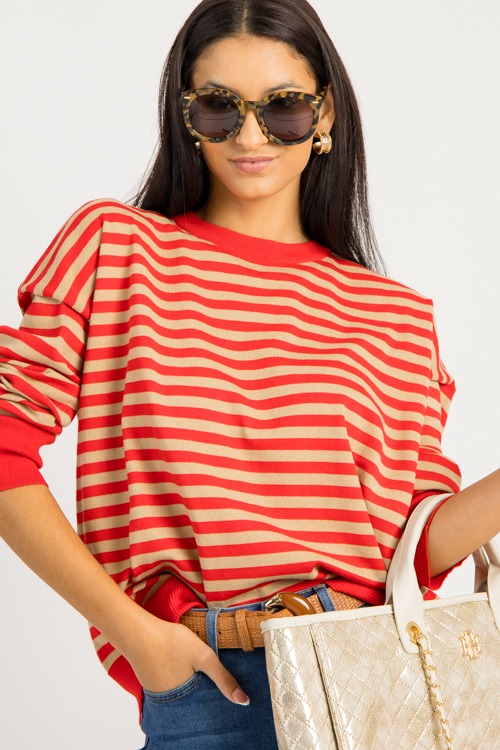 Wallie Stripe Sweater, Red Taupe - 0828-70p.jpg